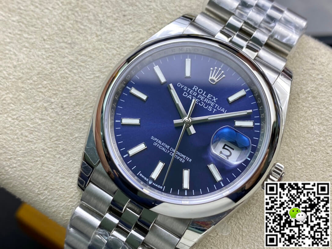Replica R01ex Datejust M126200-0006 1:1 Best Edition EW Factory Blue Dial