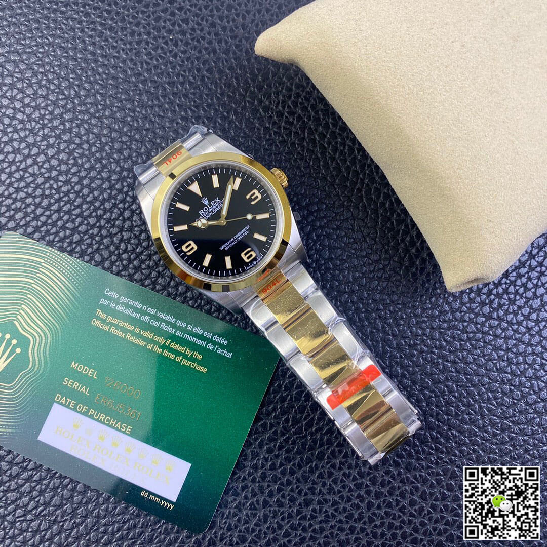 Replica R01ex Explorer M124273-0001 1:1 Best Edition EW Factory Yellow Gold