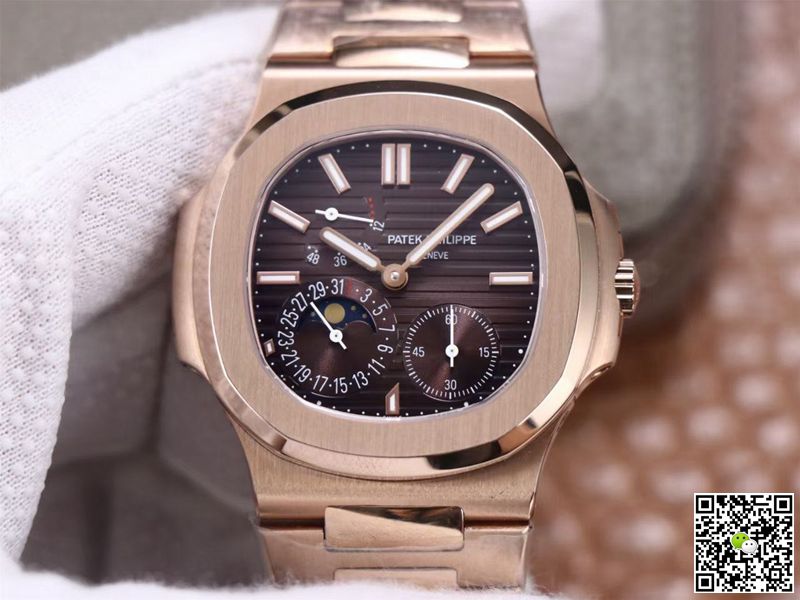 Replica Pat*k Phi1i*pe Nautilus 5712/1A-001 1:1 Best Edition PF Factory Rose Gold Swiss Movement