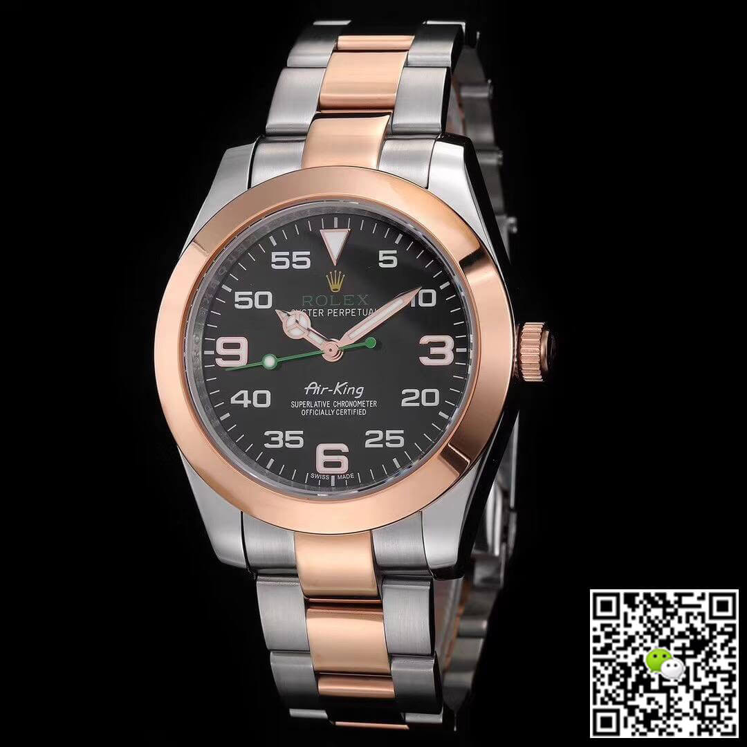 Replica R01ex Air-King 116900 JF Factory 1:1 Best Edition Swiss ETA3131 Rose Gold