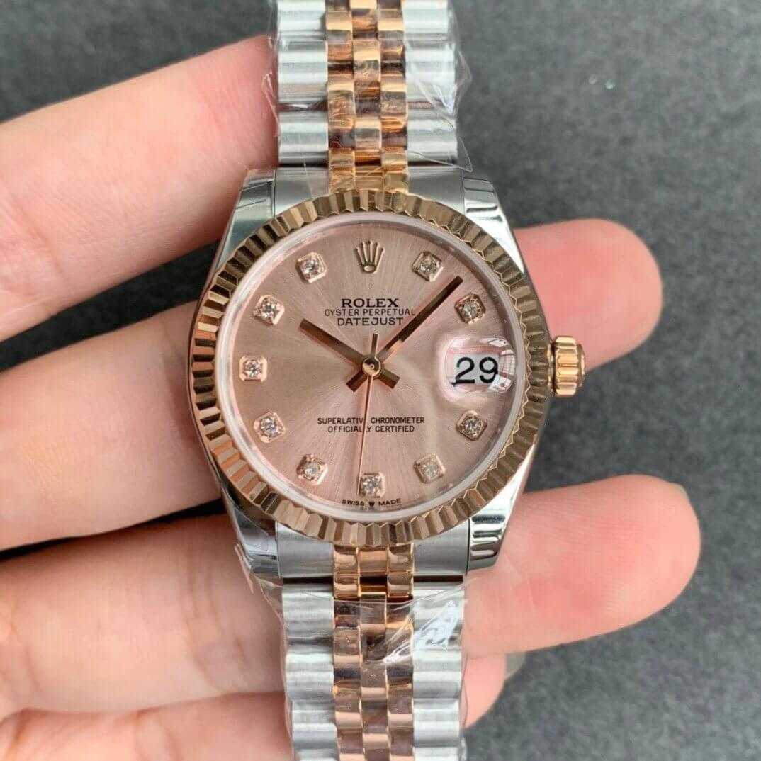 Replica R01ex Datejust M278271-0024 1:1 Best Edition GS Factory Rose Gold Dial
