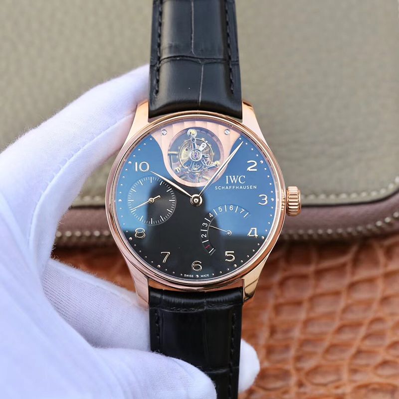 IWC Replica Portuguese IW504210 Tourbillon 18K Rosegold 1:1 Best Edition Swiss automatic complicated tourbillon movement