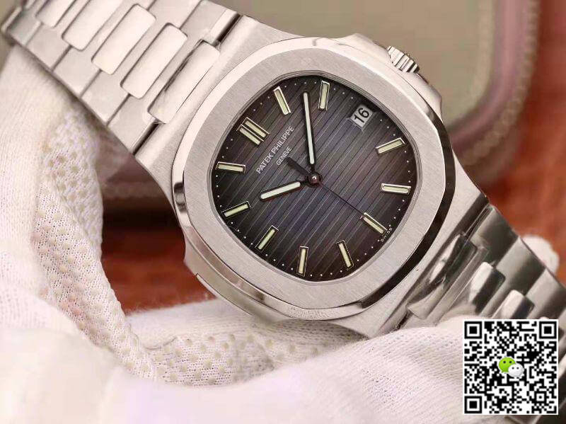 Replica Pat*k Phi1i*pe Nautilus Jumbo 5711 PF Factory 1:1 Best Edition Swiss ETA324 Grey Textured Dial