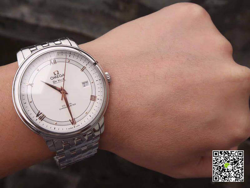 Replica 0me*ga De Ville Prestige 424.10.40.20.02.002 MKS Factory 1:1 Best Edition Swiss ETA9015 Silver Dial