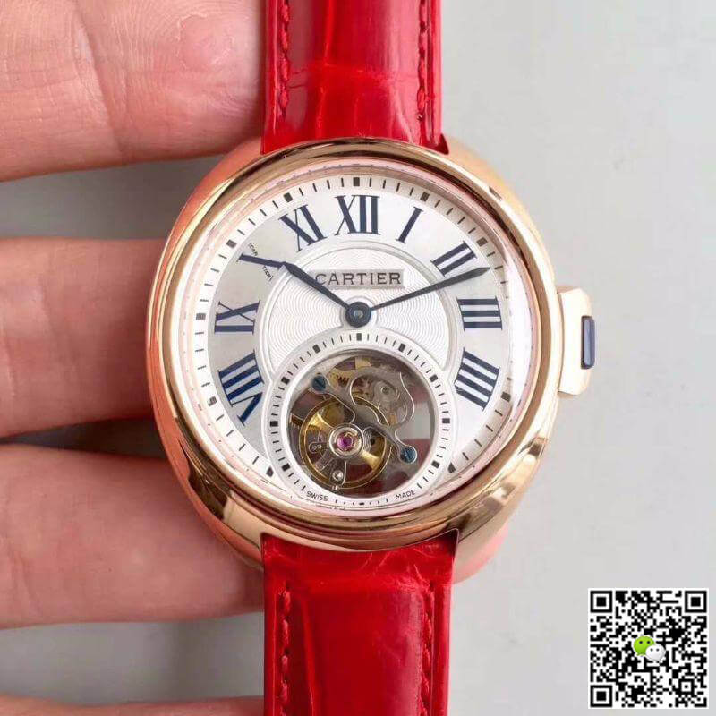 Replica Drive De Ca*t1er Tourbillon W4100013 1:1 Best Edition Swiss Tourbillon White Dial