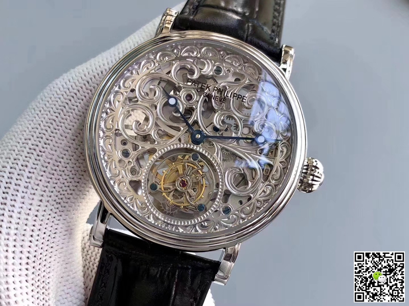 Pat*k Phi1i*pe Replica Tourbillon P83000 1:1 Best Edition Silver Dial Swiss Tourbillon