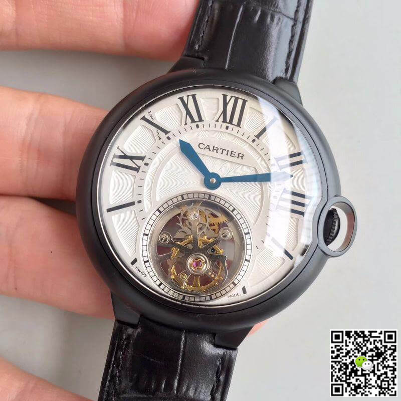 Replica Ballon Bleu De Ca*t1er Tourbillon Men Watches 1:1 Best Edition Swiss Tourbillon White Dial