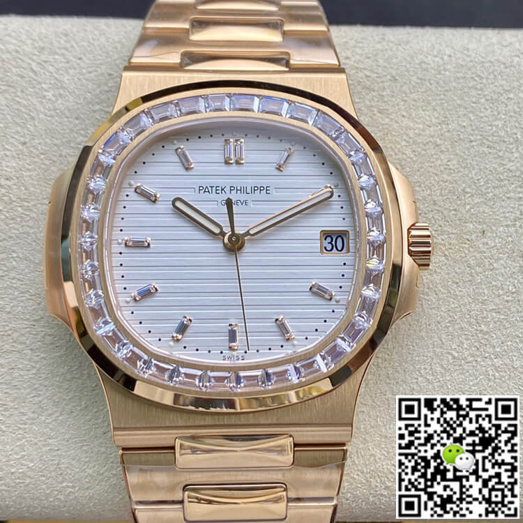 Replica Pat*k Phi1i*pe Nautilus 1:1 Best Edition PPF Factory Rose Gold With D1am0nds