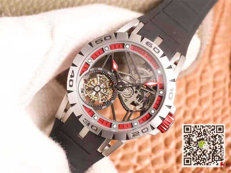 Replica Roger Dubuis Excalibur Spidr (king series) RDDBEX0622 Tourbillon JB Factory 1:1 Best Edition red skeleton dial Swiss RD505SQ