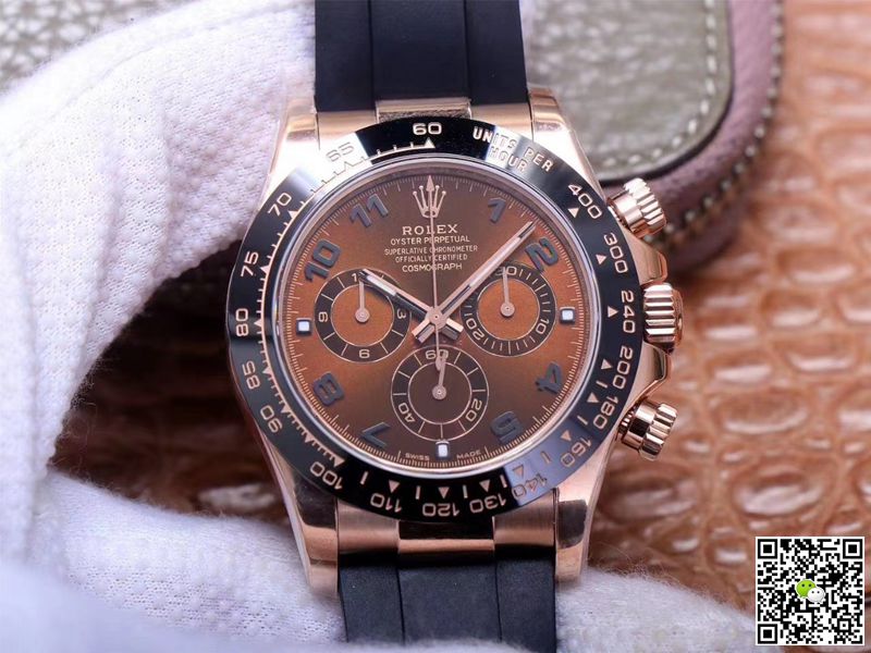 R01ex Daytona Replica M116515LN-0015 1:1 Best Edition Noob Factory Brown Dial Swiss ETA4130