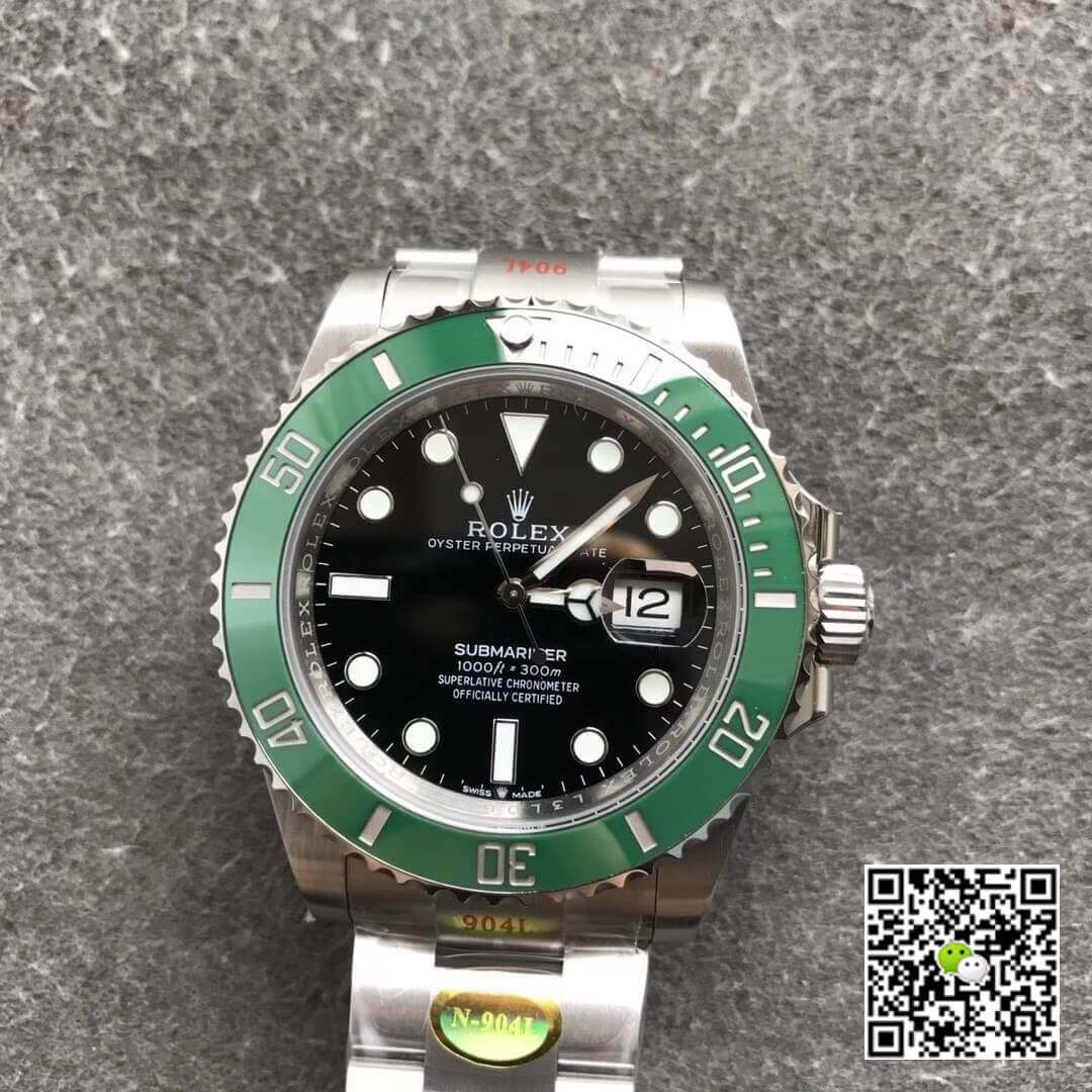 R01ex Submariner Replica Date 41mm 126610LV 1:1 Best Edition NOOB Factory Green Bezel