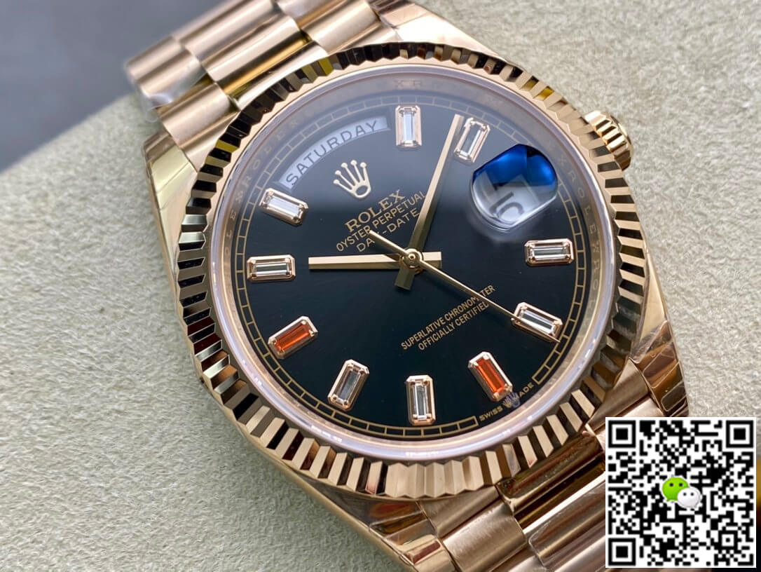 Replica R01ex Day Date 40MM 1:1 Best Edition EW Factory Rose Gold