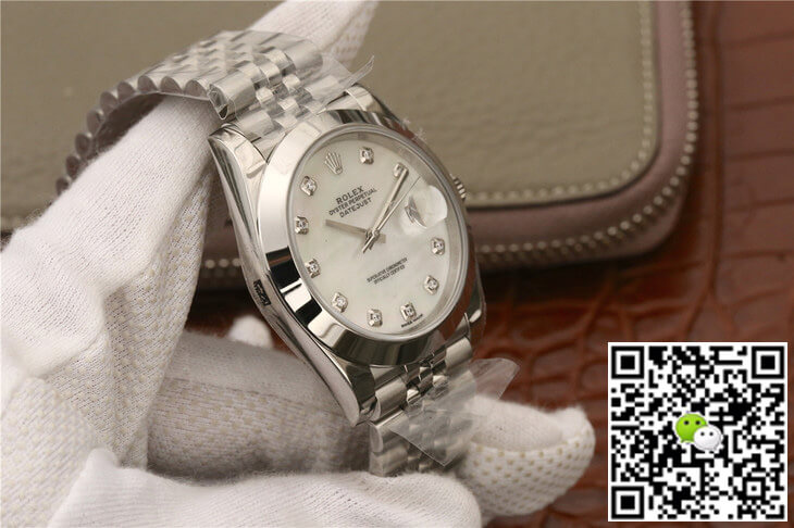 Replica R01ex Datejust M126300 1:1 Best Edition EW Factory White Fritillary Dial