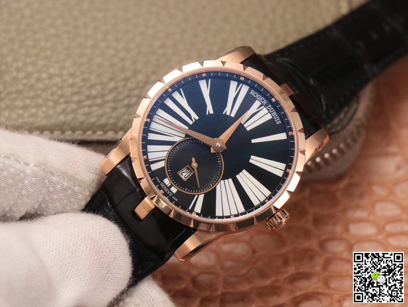 Replica Roger Dubuis Excalibur DBEX0537 1:1 Best Edition PF Factory Rose Gold Swiss ETA9015