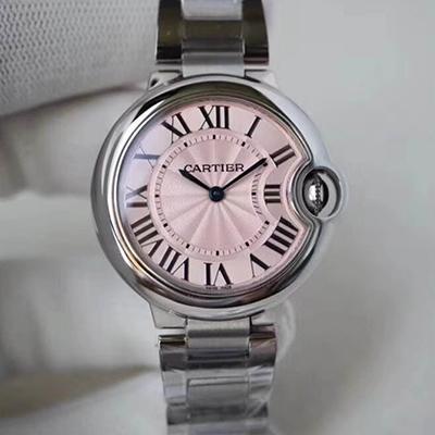 Replica Ballon Bleu De Ca*t1er WE902073 33mm V6 Factory 1:1 Best Edition Swiss Quartz ETA157 Pink Dial