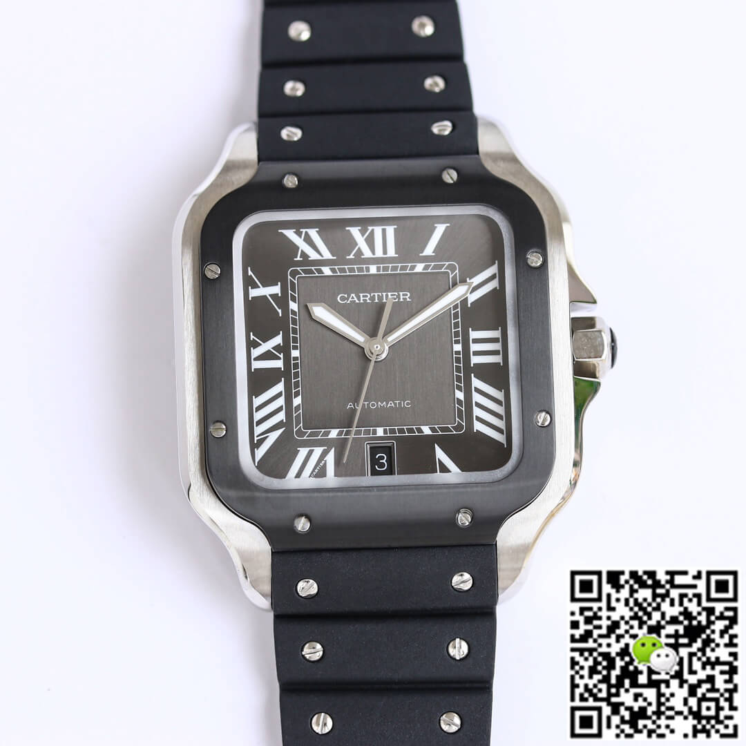 Replica Ca*t1er Santos WSSA0037 1:1 Best Edition GF Factory V2 Rubber Strap