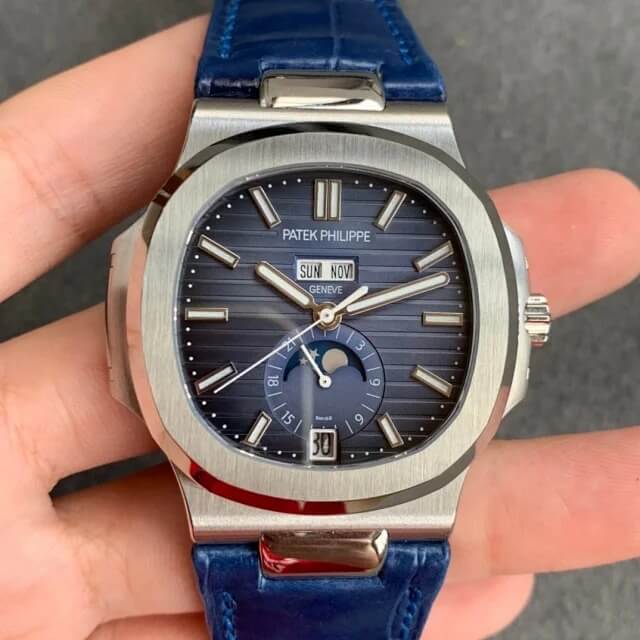 Replica Pat*k Phi1i*pe Nautilus 5726/1A-014 1:1 Best Edition GR Factory Blue Leather Strap