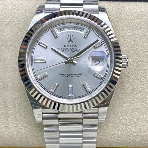 Replica R01ex Day Date M228239-0003 1:1 Best Edition EW Factory White Gold