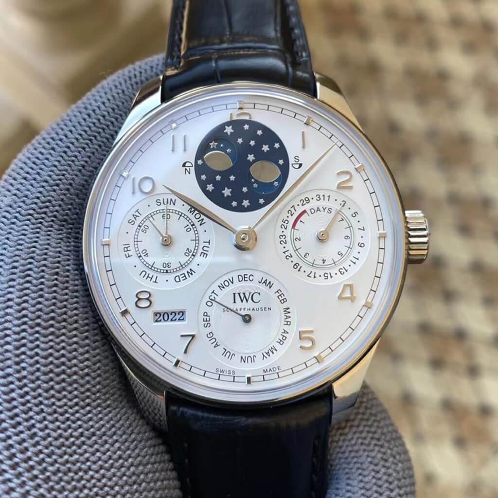 Replica IWC Portuguese Perpetual Calendar IW503406 1:1 Best Edition APS Factory White Dial