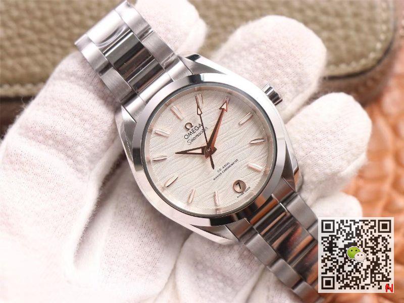 Replica 0me*ga Seamaster 220.10.38.20.02.002 Aqua Terra 150M 1:1 Best Edition VS Factory White dial Swiss 8800