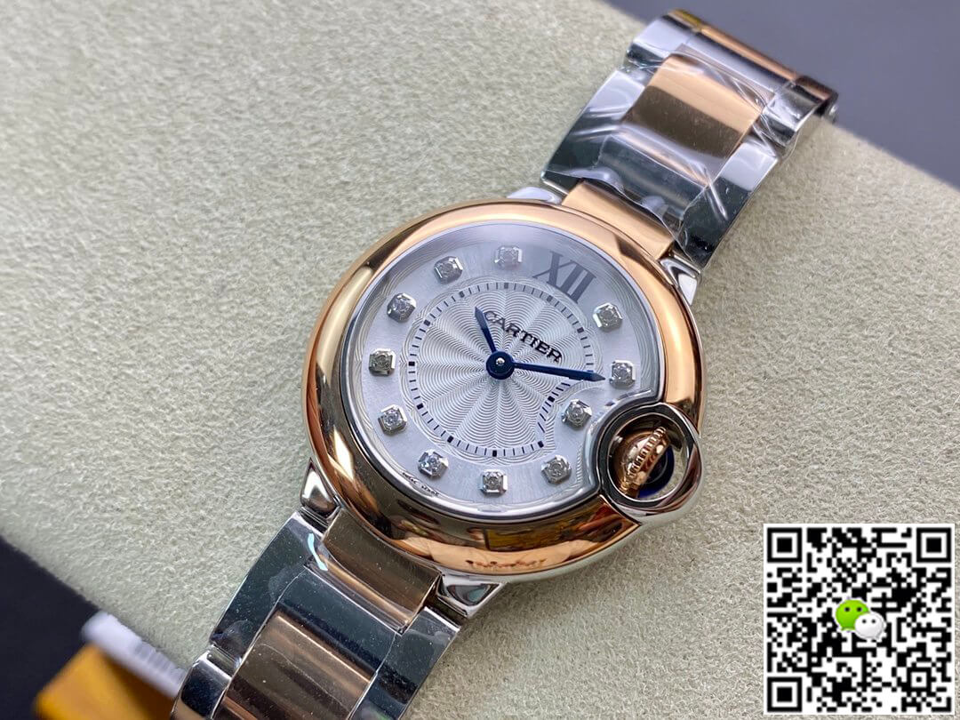 Replica Ballon Bleu De Ca*t1er 28MM W3BB0005 1:1 Best Edition V6 Factory D1am0nd Dial
