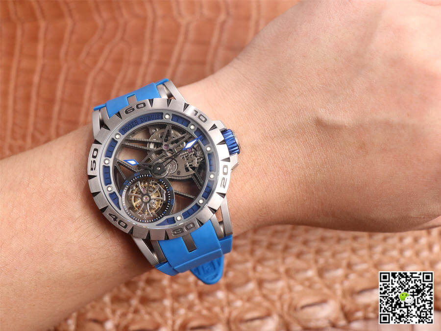 Replica Roger Dubuis Excalibur Spidr RDDBEX0479 1:1 Best Edition JB Factory Tourbillon Skeleton Dial