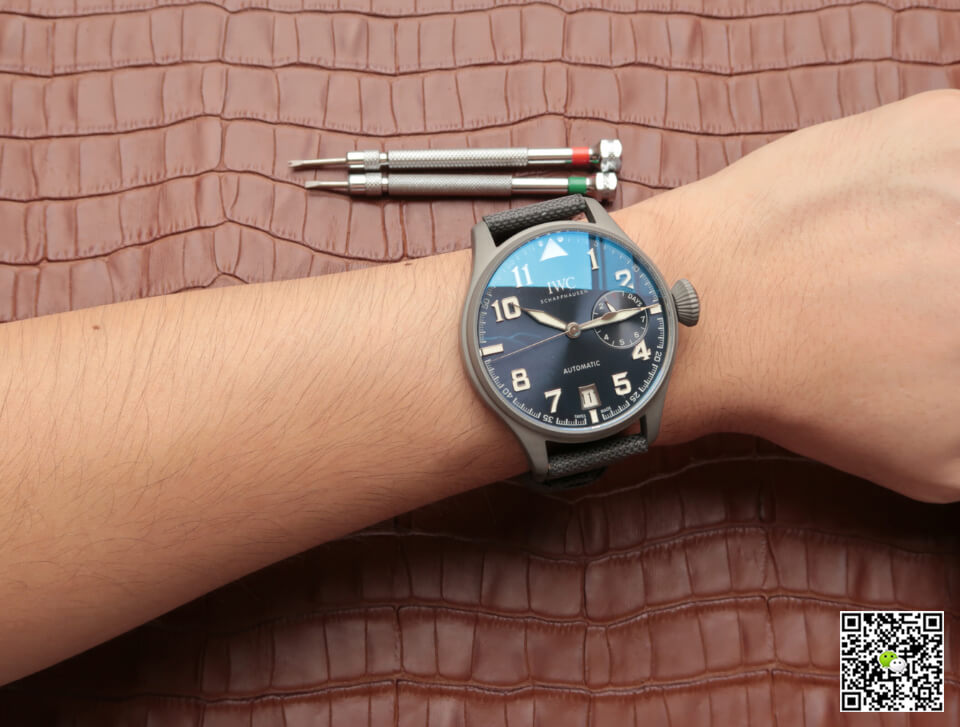Replica IWC Pilot IW500909 1:1 Best Edition MKS Factory Titanium Ceramic Limited Edition Blue Dial