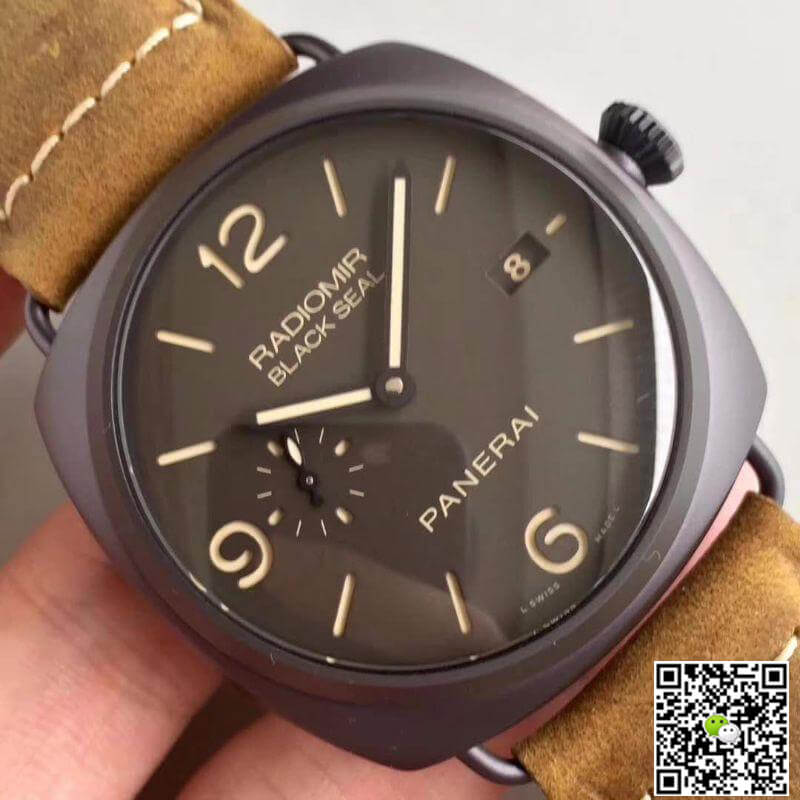 Pa*e*a1 Replica Radiomir PAM505 VS Factory 1:1 Best Edition Swiss ETA P9000 S*perlumed Gray Dial