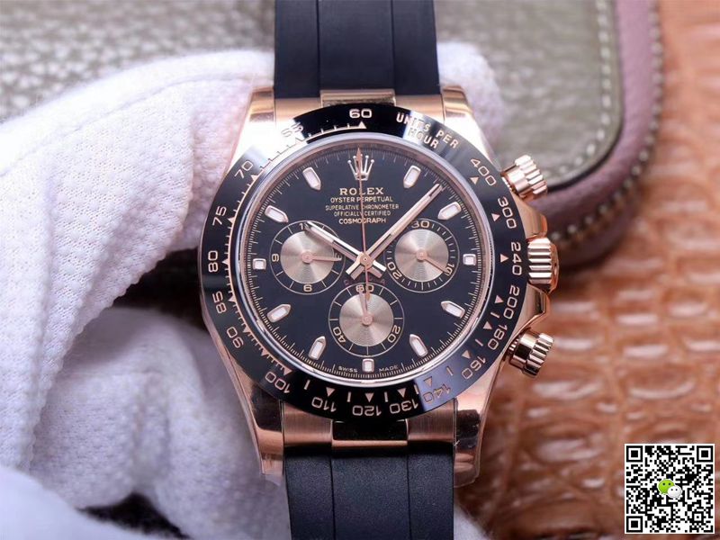R01ex Daytona Replica M116515LN-0017 1:1 Best Edition Noob Factory Black Dial Swiss ETA4130