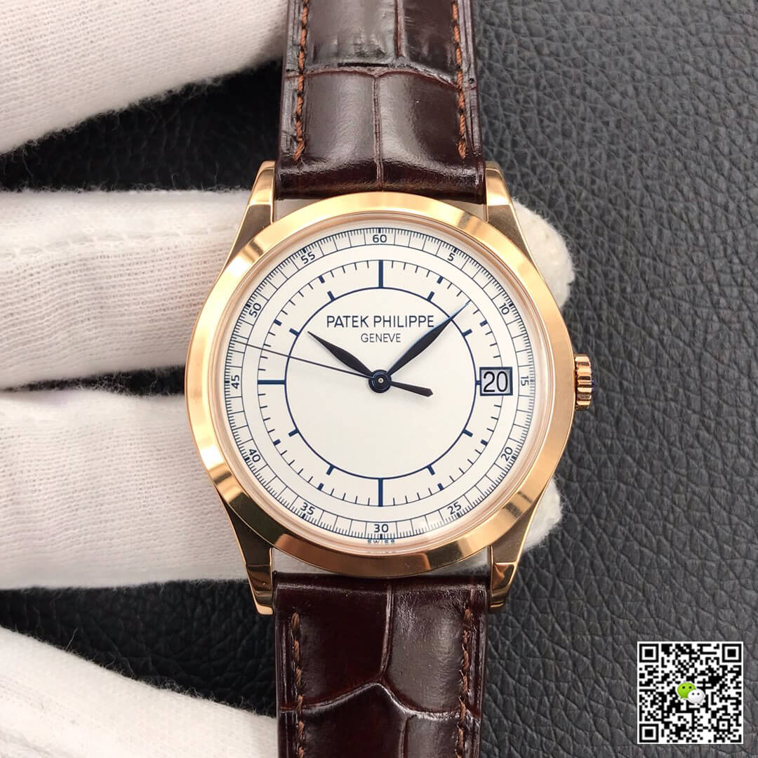 Replica Pat*k Phi1i*pe Calatrava 5296R-001 1:1 Best Edition ZF Factory Rose Gold White Dial