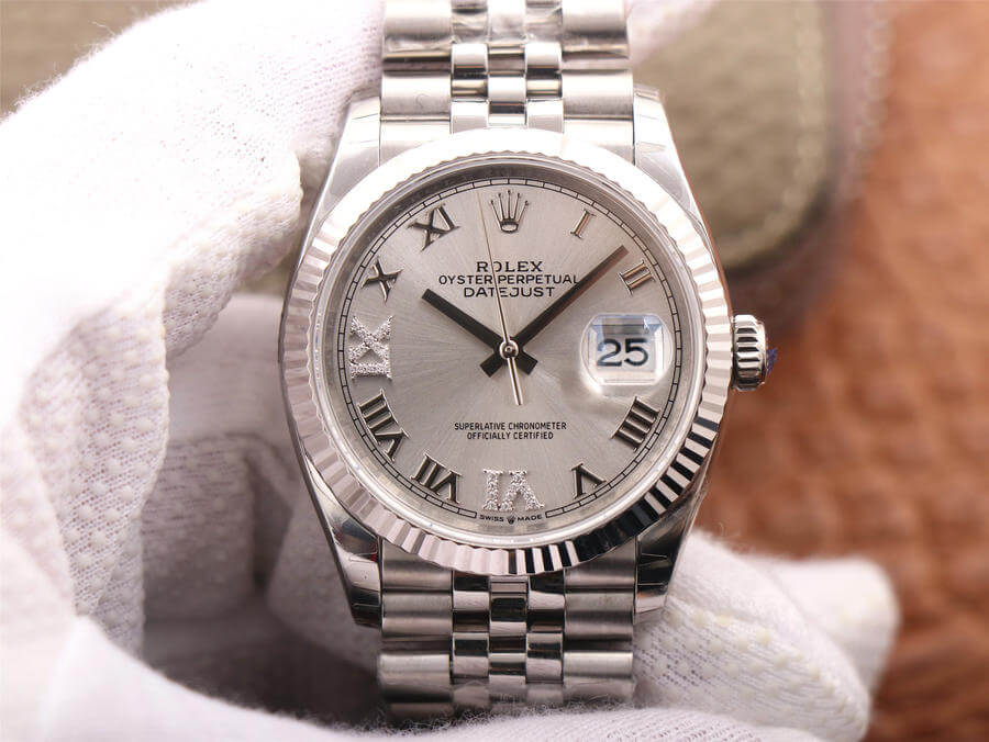 Replica R01ex Datejust M126234-0029 1:1 Best Edition EW Factory Silver Dial
