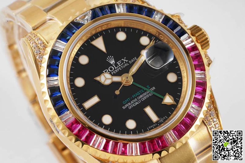 Replica R01ex GMT Master II 116758 SAru-78208 1:1 Best Edition ROF Factory Black Dial Swiss ETA2836