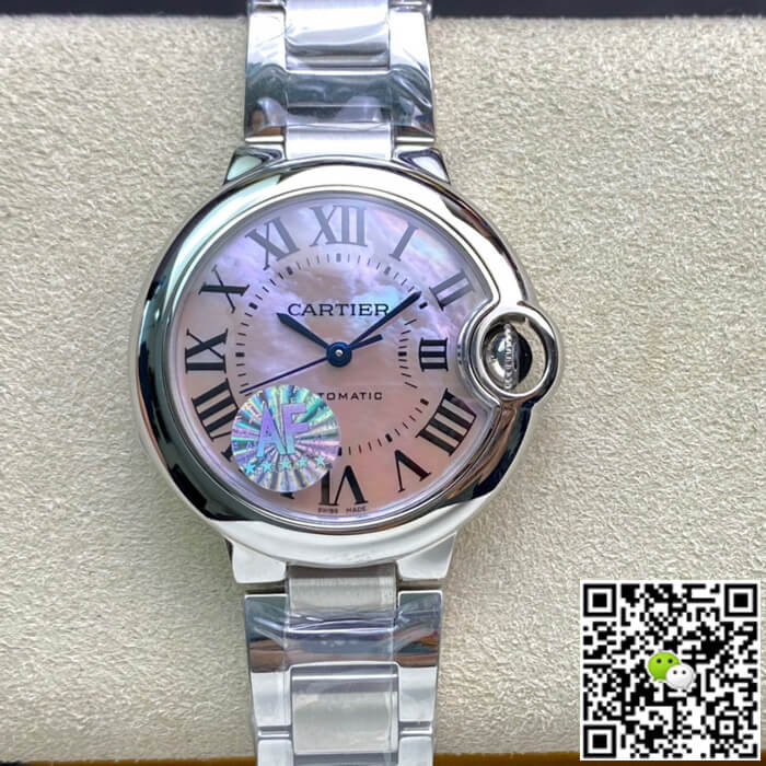 Replica Ballon Bleu De Ca*t1er 33MM 1:1 Best Edition AF Factory Mother-of-pearl Dial