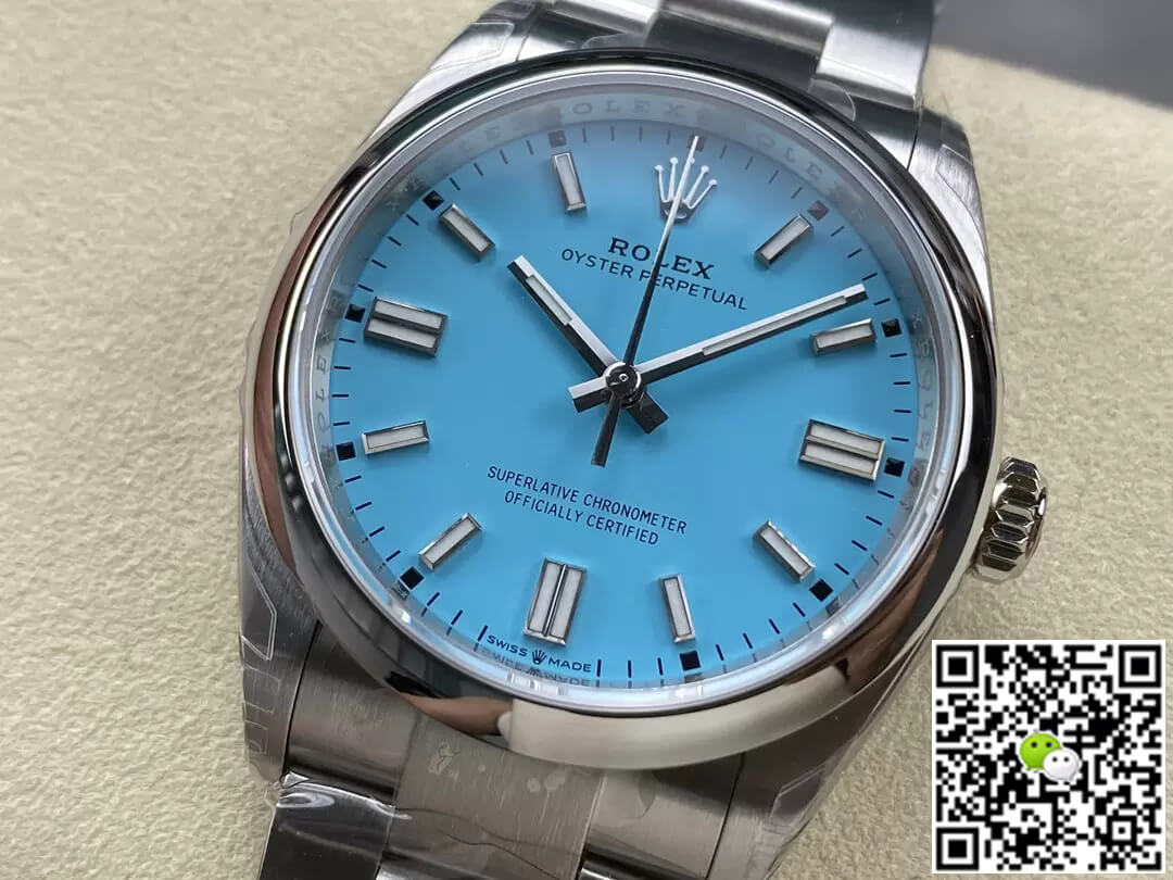 Replica R01ex Oyster Perpetual M126000-0006 36MM 1:1 Best Edition VS Factory Turquoise Blue Dial