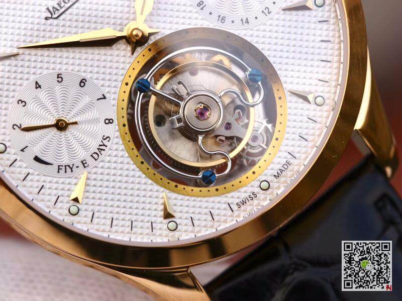 Replica Jaeger-LeCoultre Master Grande Tourbillon Mechanical Watches 1:1 Best Edition Swiss Tourbillon 18K gold White Dial
