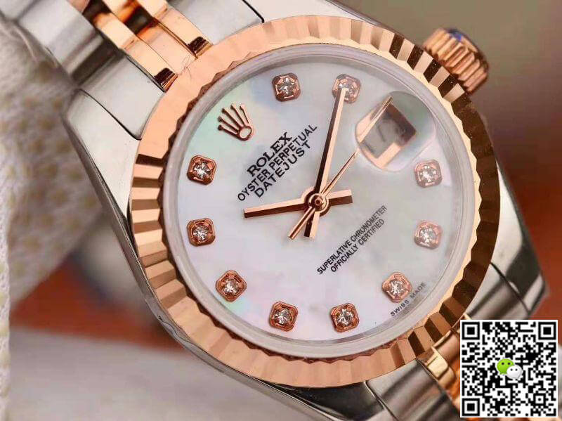 Replica R01ex Lady Datejust 28MM 1:1 Best Edition Swiss NH05 Rose Gold Plated