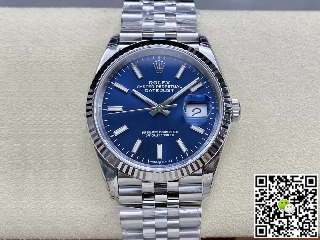 Replica R01ex Datejust M126234-0017 36MM 1:1 Best Edition VS Factory Blue Dial