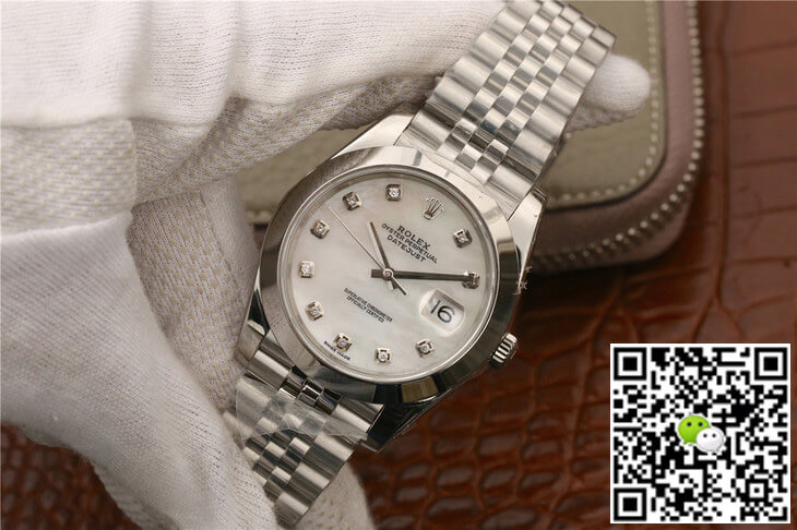 Replica R01ex Datejust M126300 1:1 Best Edition EW Factory White Fritillary Dial
