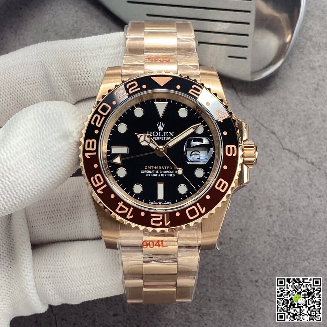 Replica R01ex GMT Master II 126715CHNR-0001 1:1 Best Edition GM Factory Rose Gold