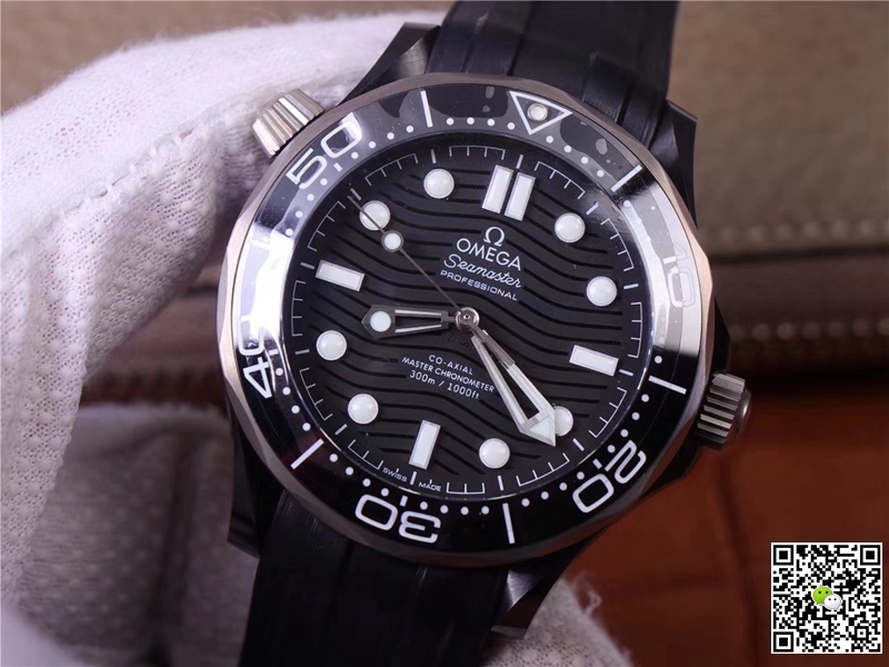 Replica 0me*ga Seamaster 210.92.44.20.01.001 1:1 Best Edition VS Factory Black Ceramic Swiss ETA8806