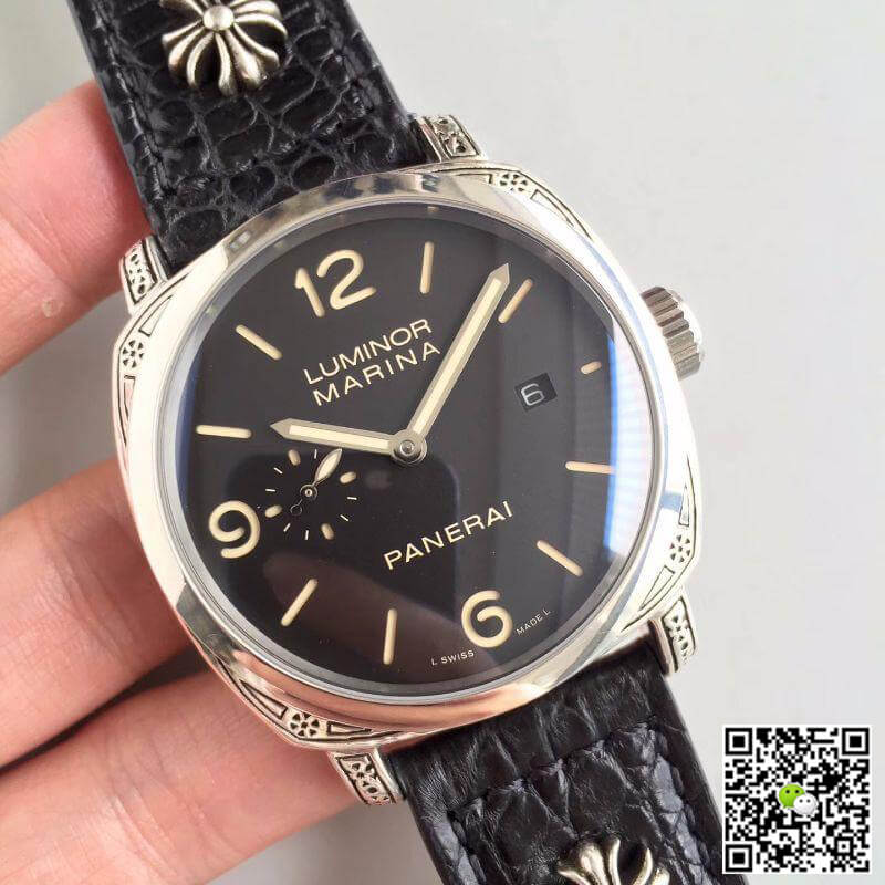 Pa*e*a1 Replica Radiomir 1940 PAM572 XF Factory 1:1 Best Edition Swiss ETA P1000 Black Leather Strap