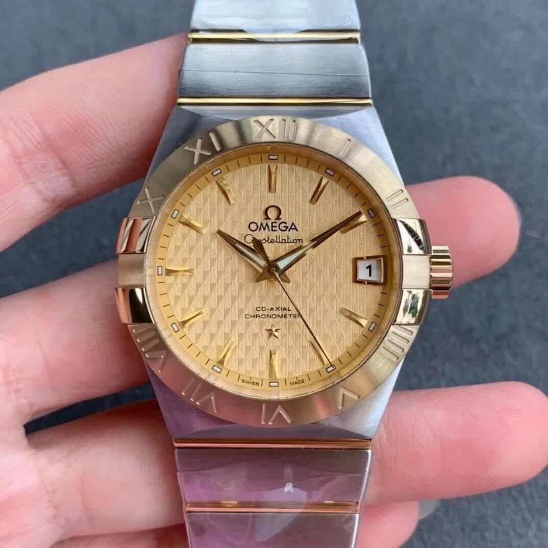 Replica 0me*ga Constellation 123.20.38.21.08.002 1:1 Best Edition VS Factory Champagne Dial