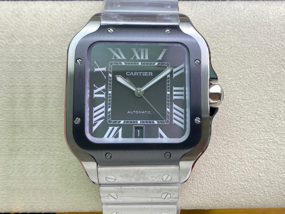 Ca*t1er Watch Rep Santos WSSA0037 1:1 Best Edition GF Factory V2 Gray Dial