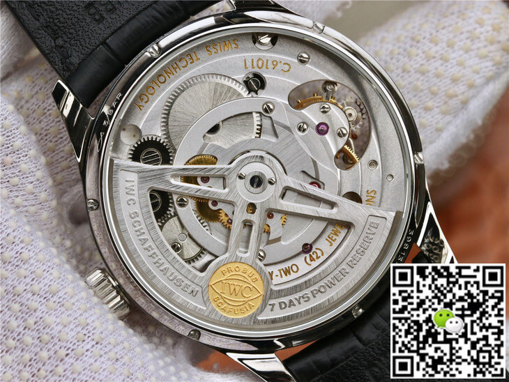 Replica IWC Portuguese Tourbillon 1:1 Best Edition ZF Factory Black Dial