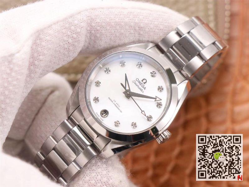 Replica 0me*ga Seamaster 220.10.38.20.52.001 Aqua Terra 150M 1:1 Best Edition VS Factory White dial Swiss 8800