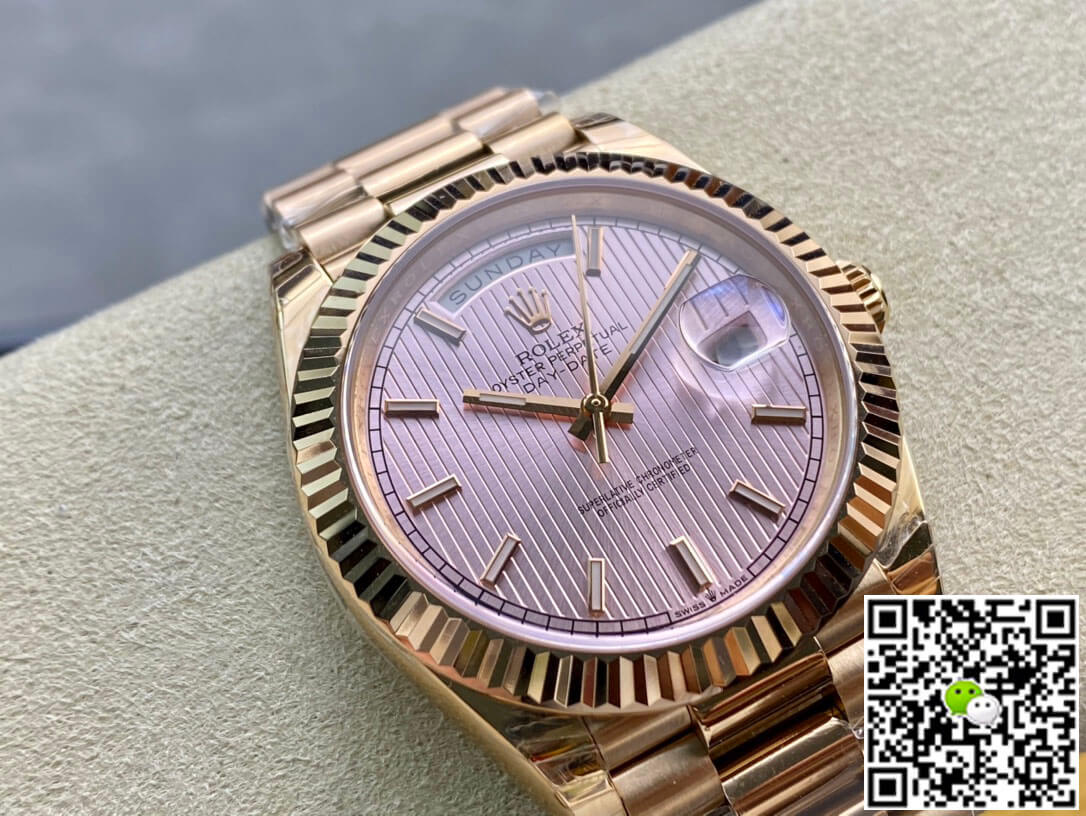 Replica R01ex Day Date M228235-0005 1:1 Best Edition EW Factory Rose Gold
