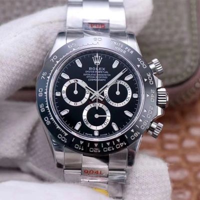 Replica R01ex Cosmograph Daytona M116500LN-0002 1:1 Best Edition Noob Factory Black Dial Swiss ETA4130