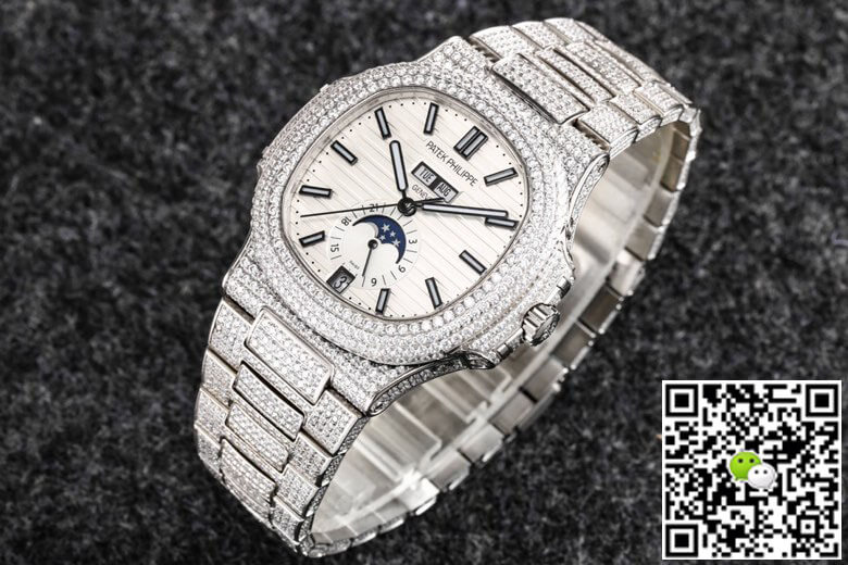 Replica Pat*k Phi1i*pe Nautilus 5726 1:1 Best Edition R8 Factory Gypsophila D1am0nd White Dial