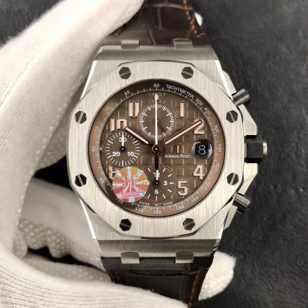 Replica Audemars P1g*et Royal Oak Offshore 26470ST.OO.A820CR.01 1:1 Best Edition JF Factory Brown Dial