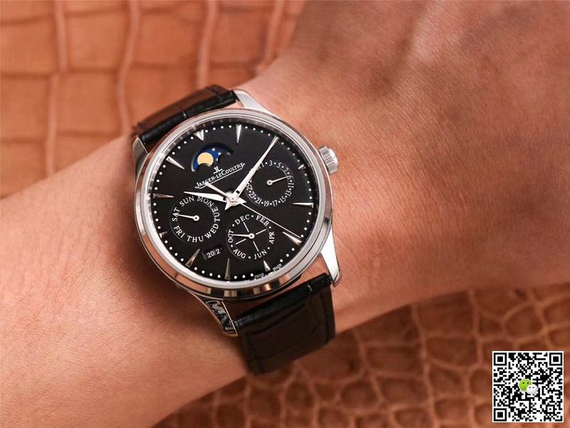 Replica Jaeger LeCoultre Master Ultra Thin 1308470 1:1 Best Edition V9 Factory Black Dial Swiss ETA868